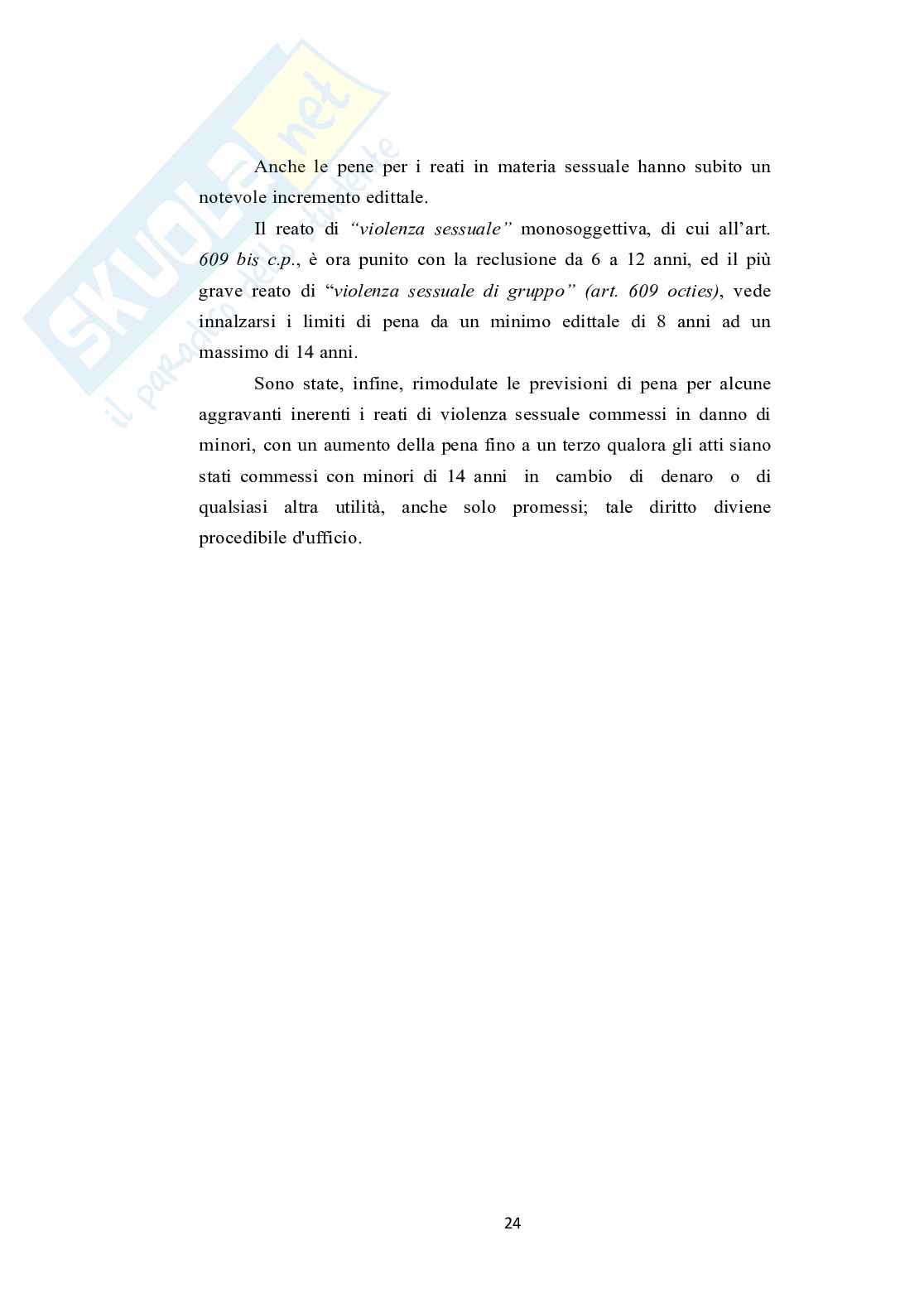 Tesi di laurea sulla  violenza sessuale di gruppo Pag. 26