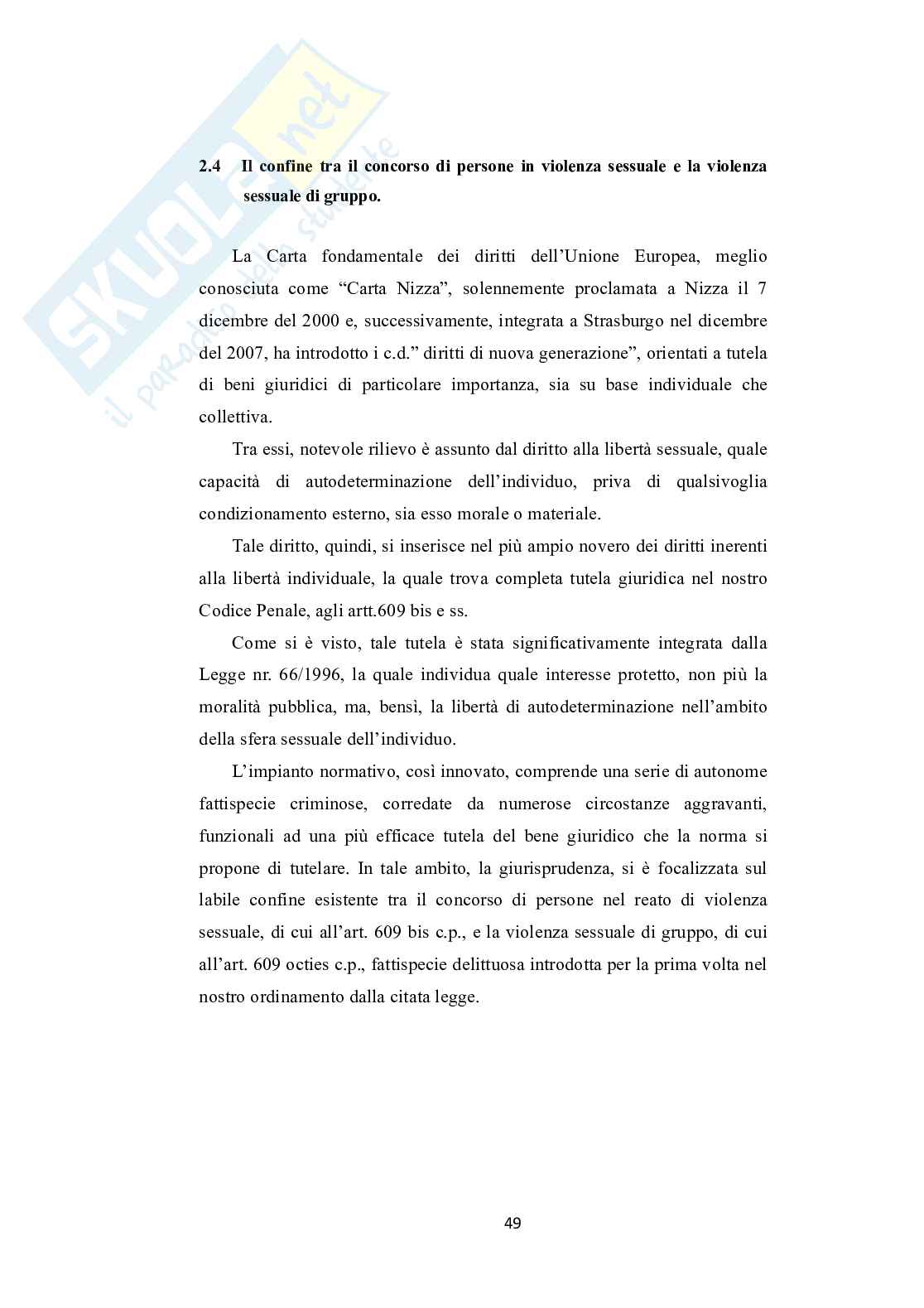 Tesi di laurea sulla  violenza sessuale di gruppo Pag. 51