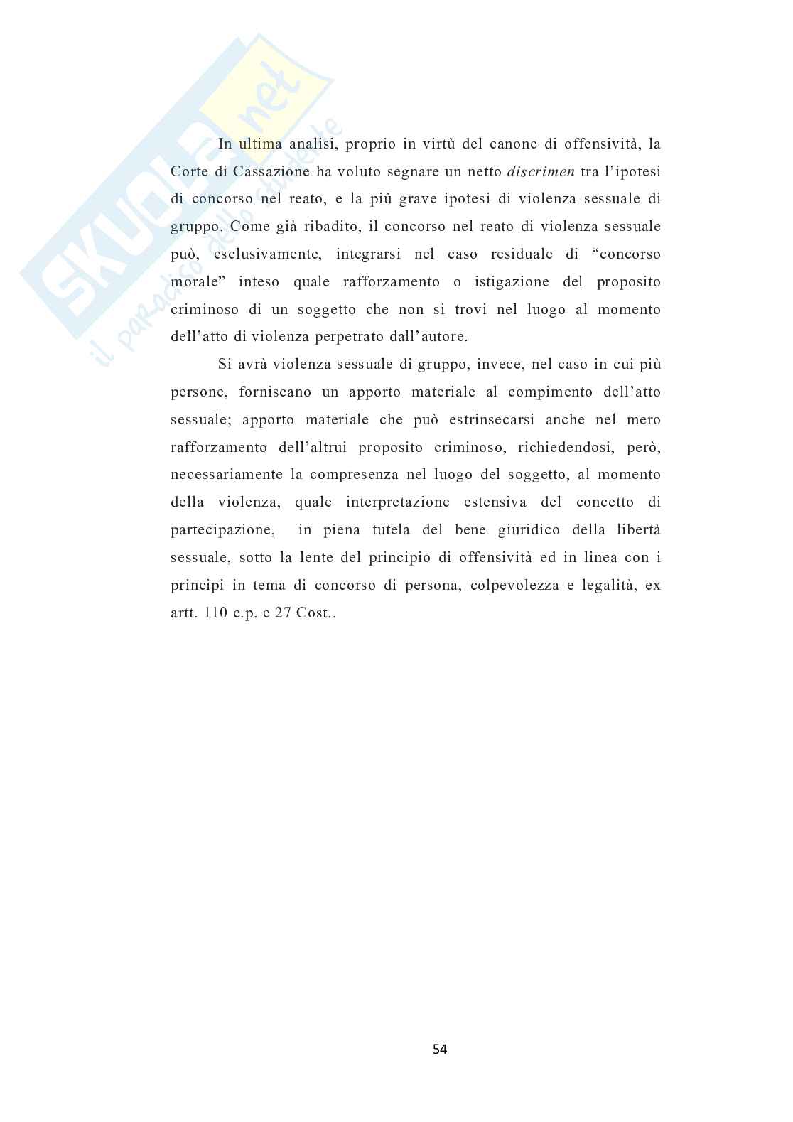 Tesi di laurea sulla  violenza sessuale di gruppo Pag. 56