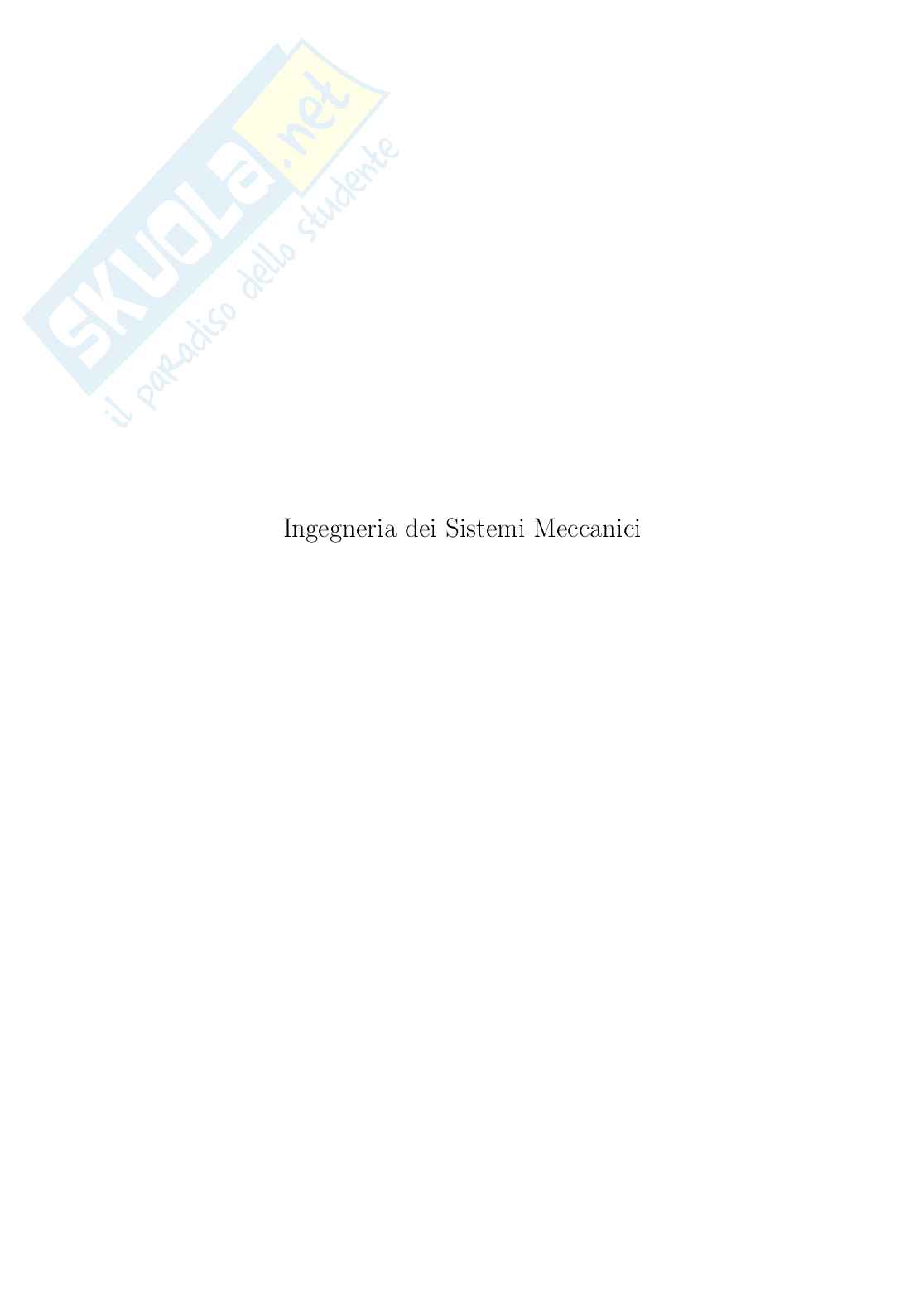 Esercitazioni Ingegneria dei sistemi meccanici Pag. 1