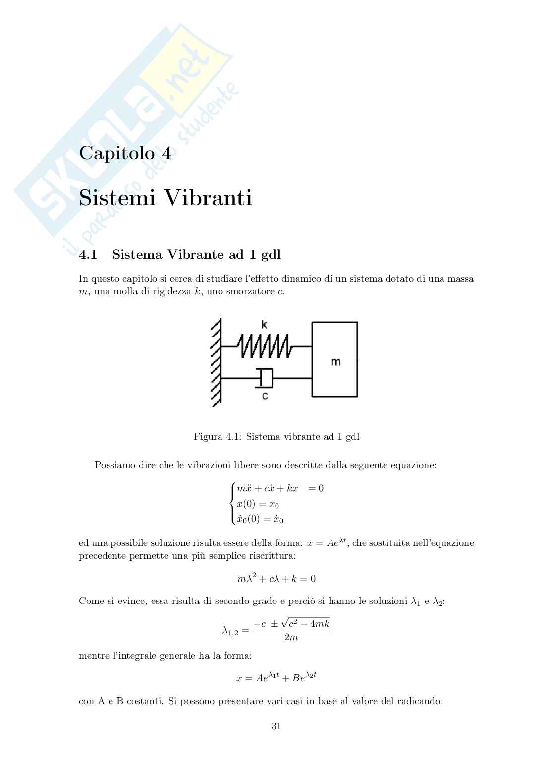 Esercitazioni Ingegneria dei sistemi meccanici Pag. 31