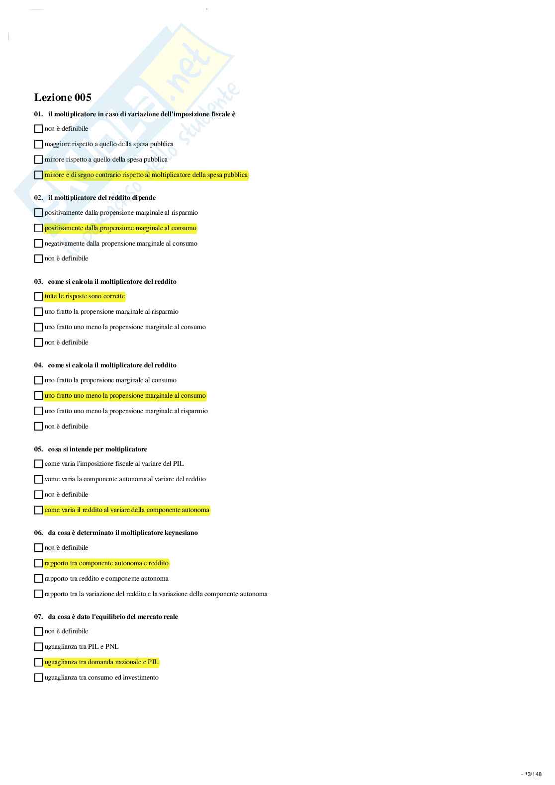 Paniere Macroeconomia Lezione 01 24 Pag. 11
