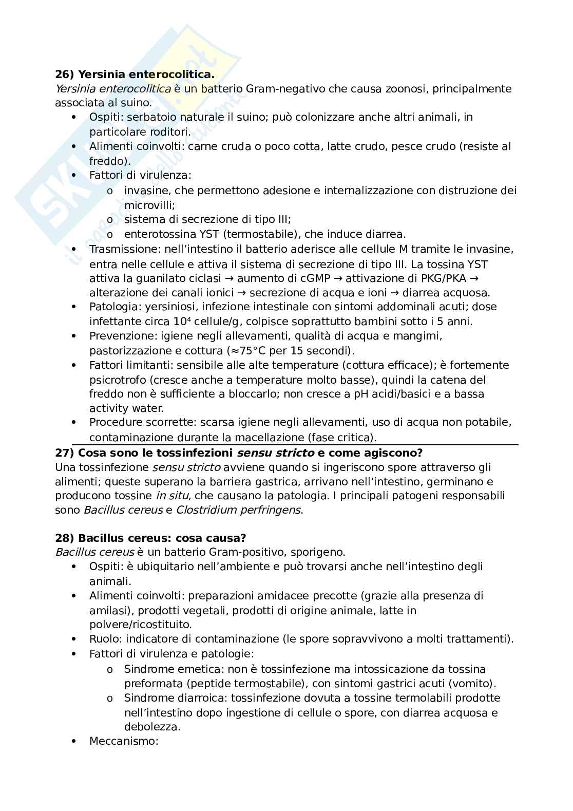 Domande e risposte Qualità e sicurezza microbiologica ed Ecologia del microbiota umano Pag. 26