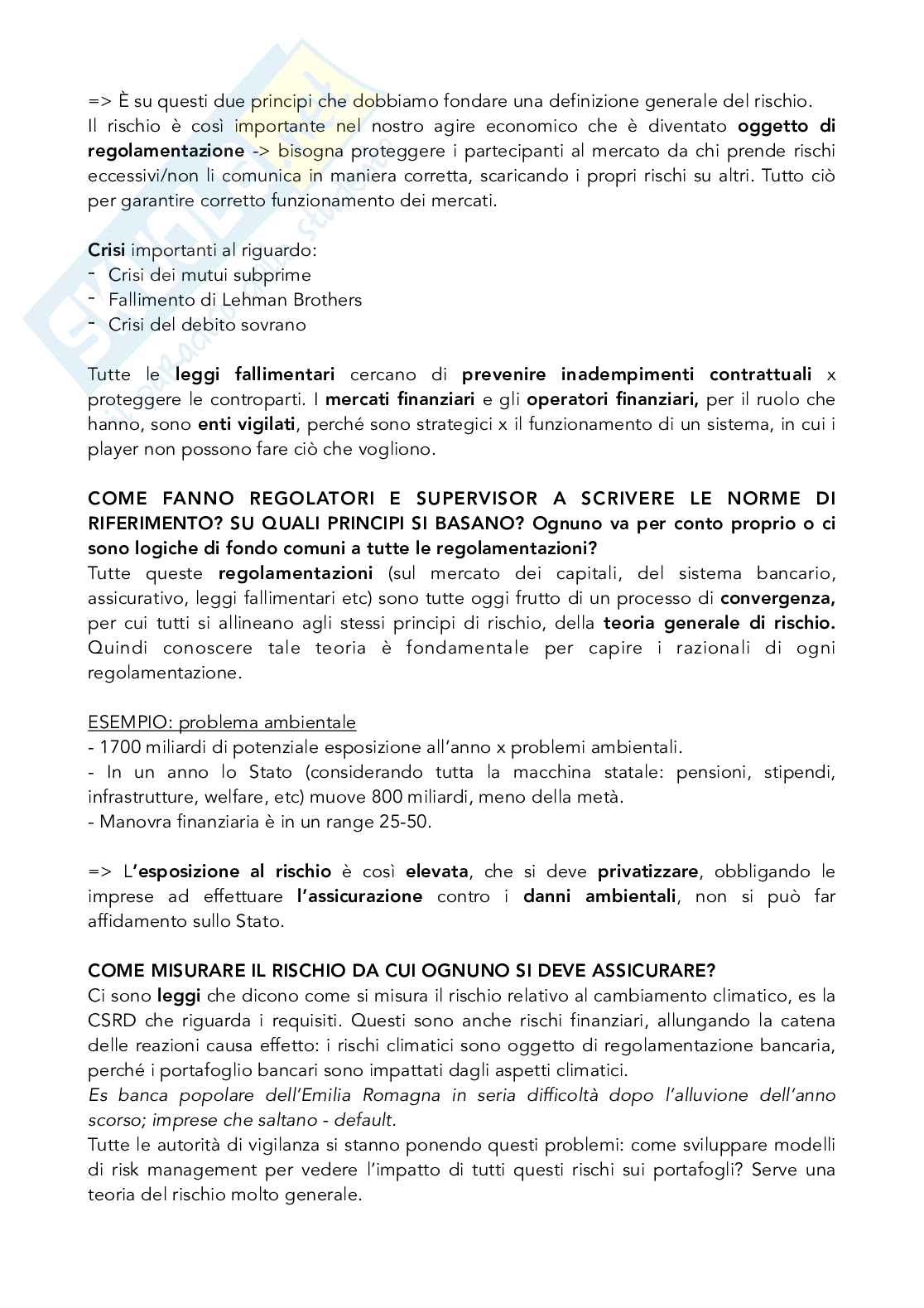Appunti Misurazione del rischio + domande esame  Pag. 2