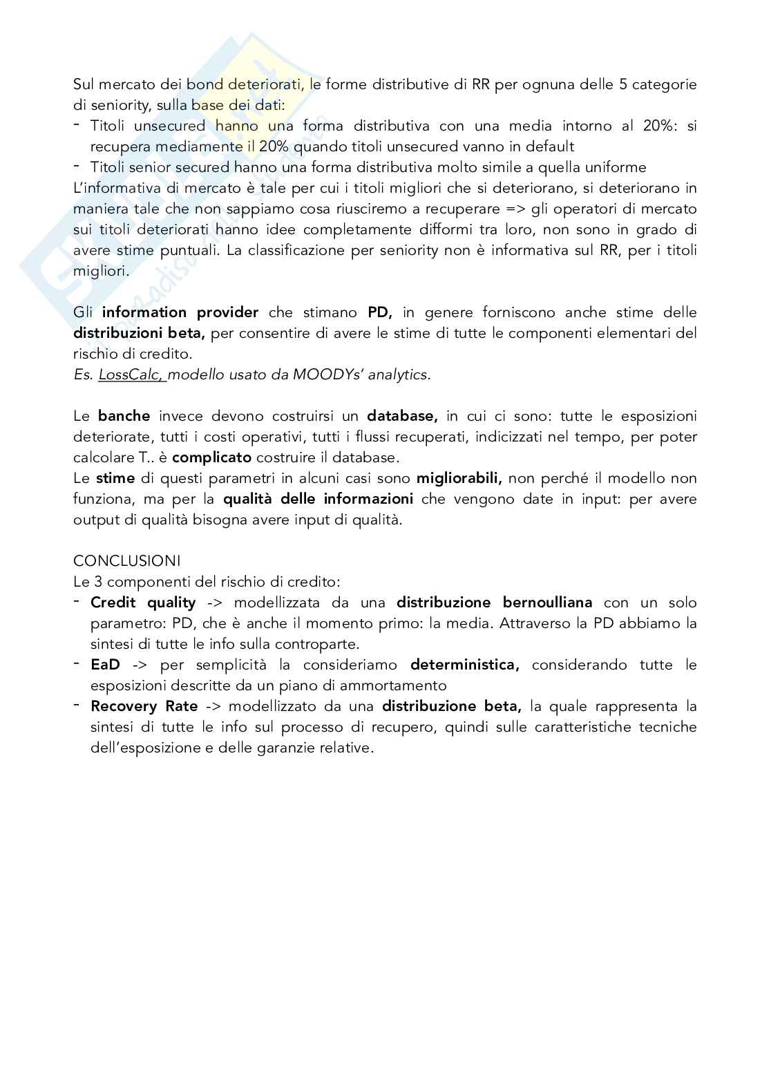 Appunti Misurazione del rischio + domande esame  Pag. 41