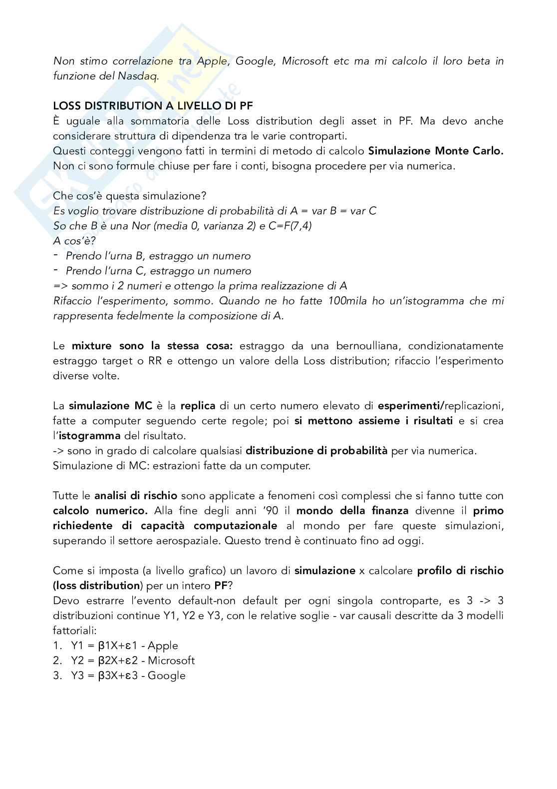 Appunti Misurazione del rischio + domande esame  Pag. 61