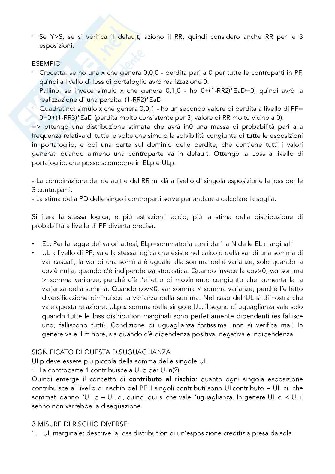 Appunti Misurazione del rischio + domande esame  Pag. 66