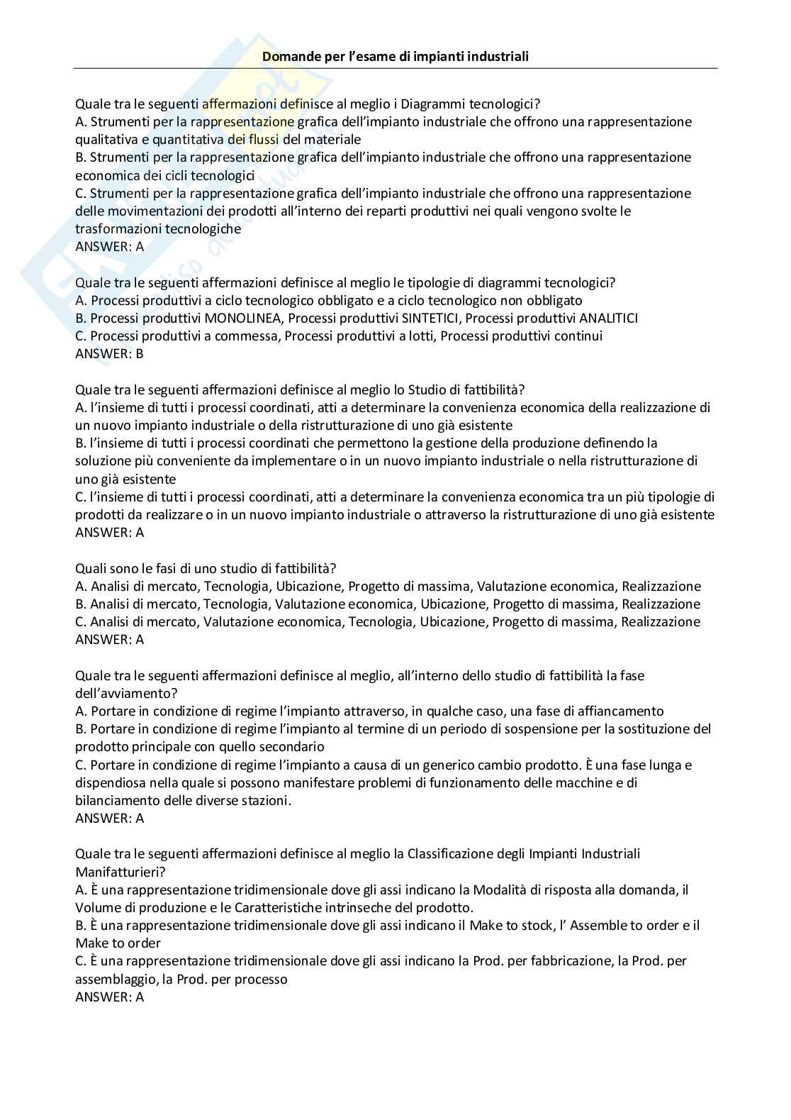 Appunti Impianti industriali Pag. 2