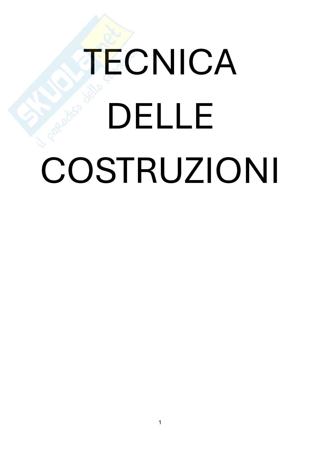 Tecnica delle costruzioni in ca e cap Pag. 1