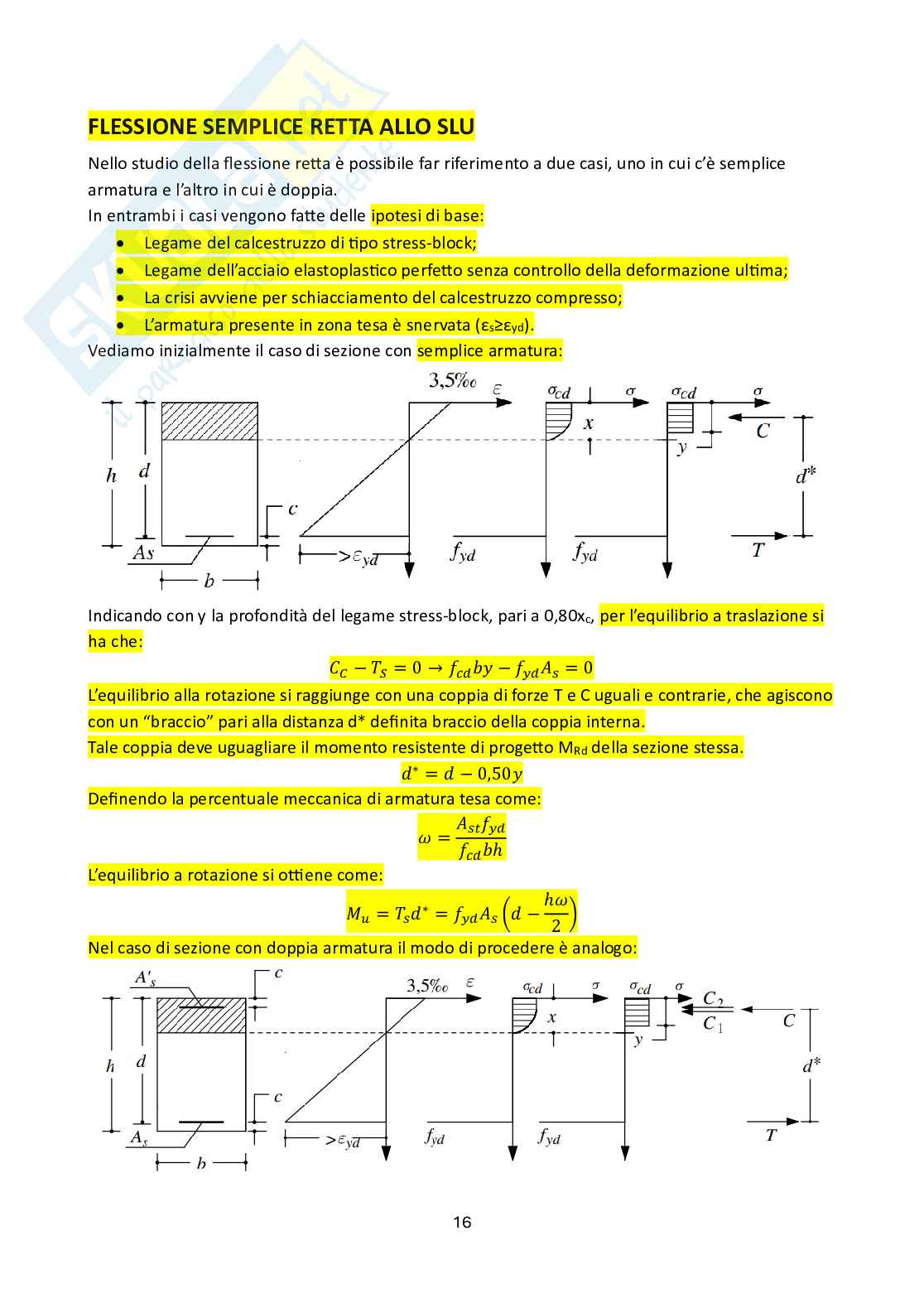 Tecnica delle costruzioni in ca e cap Pag. 16