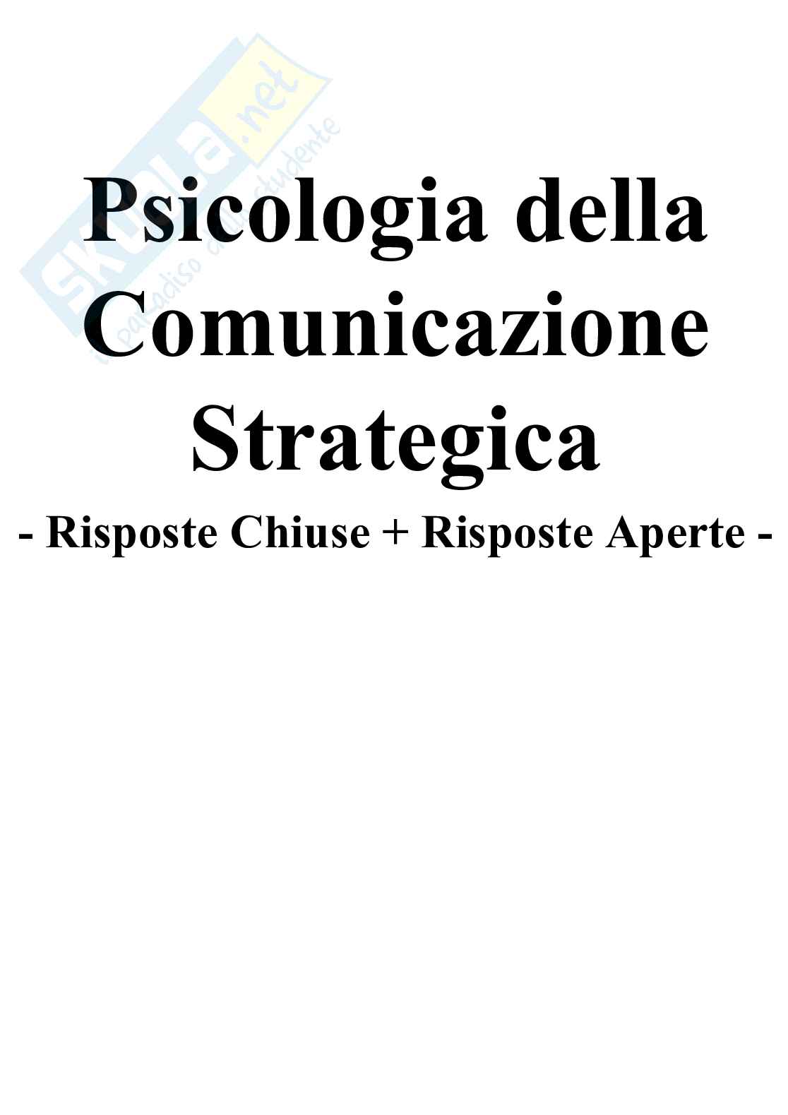 Psicologia della comunicazione strategica - Paniere compilato Pag. 1