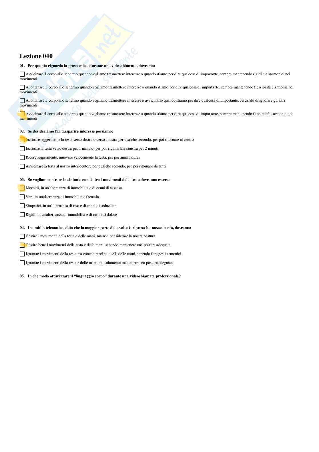 Psicologia della comunicazione strategica - Paniere compilato Pag. 41