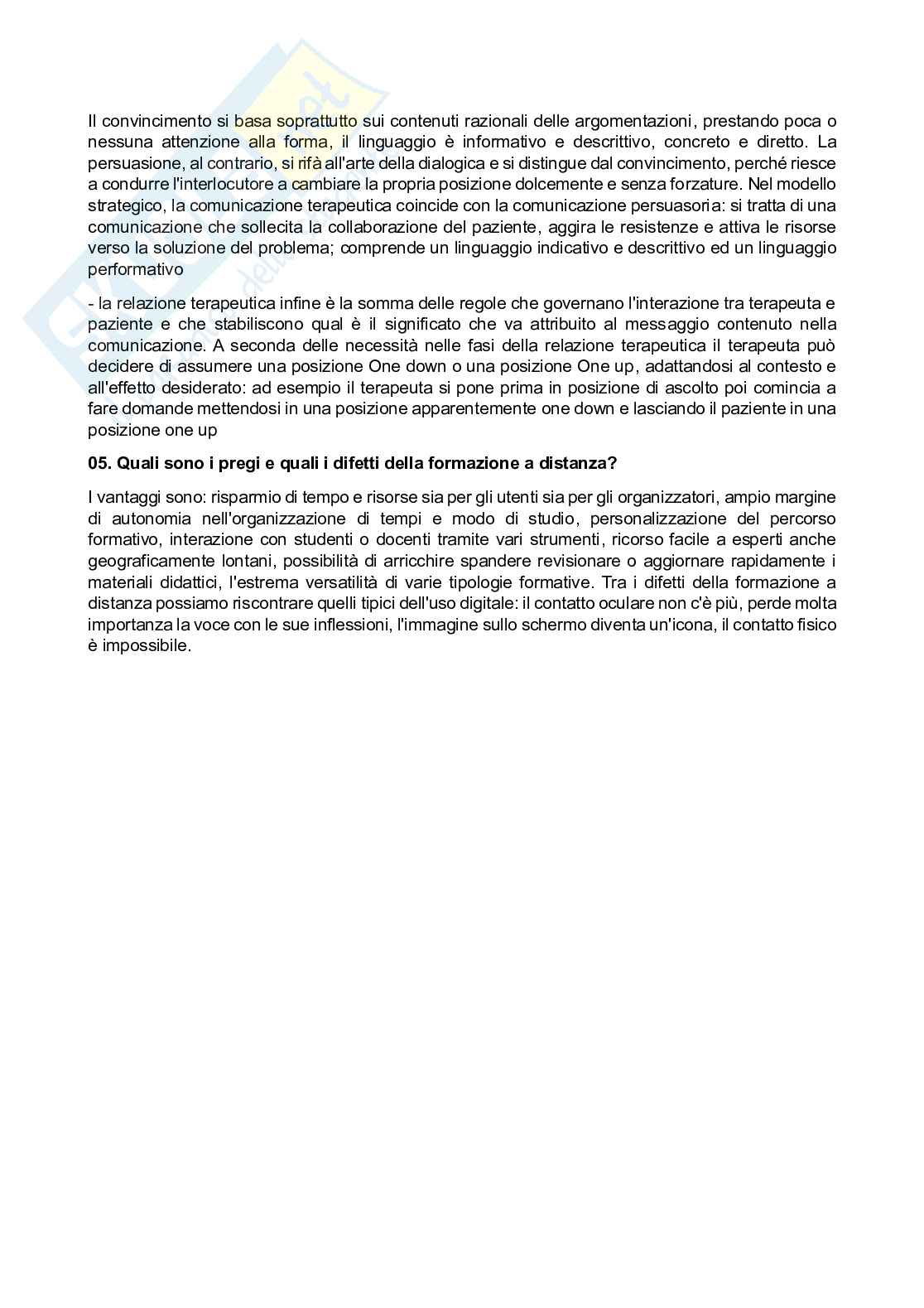 Psicologia della comunicazione strategica - Paniere compilato Pag. 66