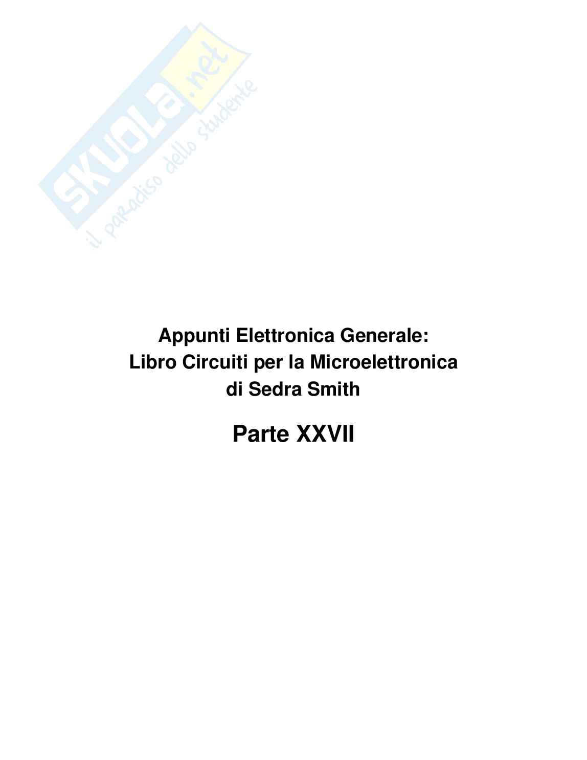 Appunti di Elettronica generale - Parte XXVII Pag. 1
