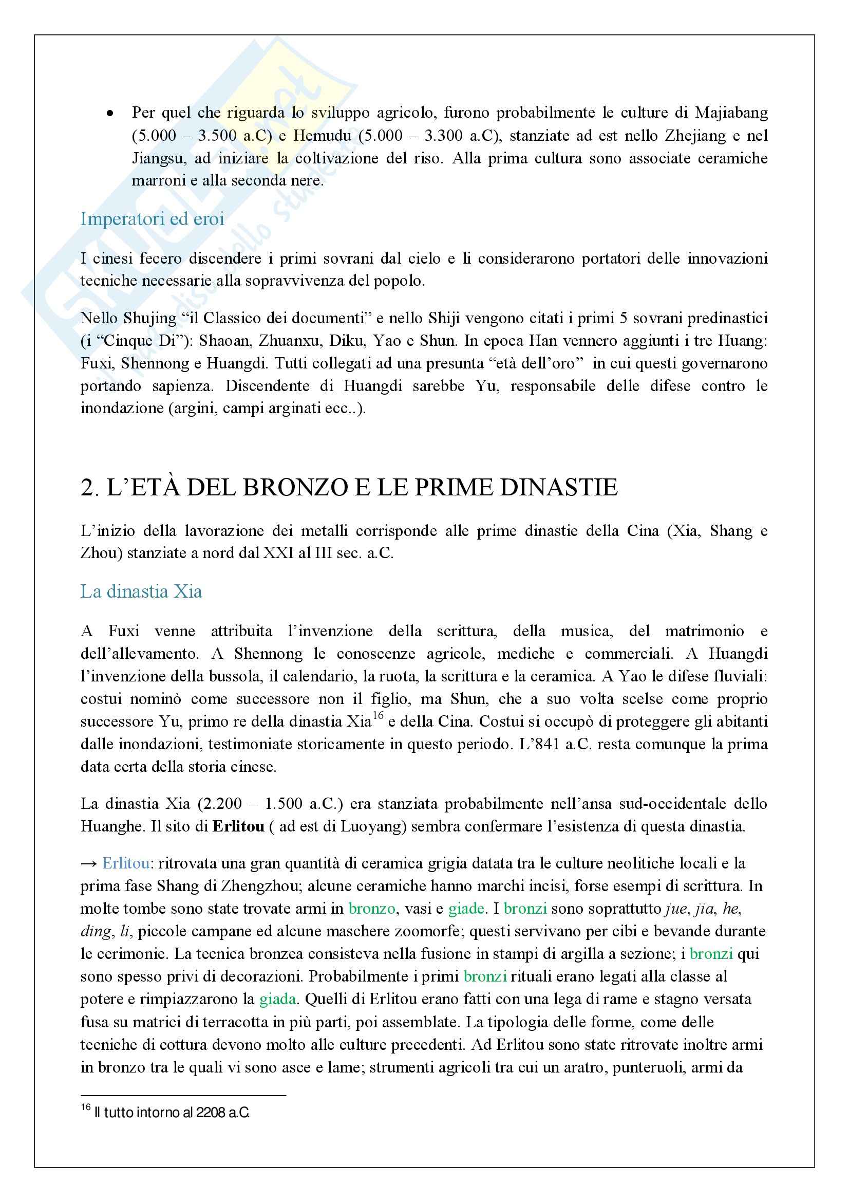 Lineamenti di Storia dell'arte della Cina - Appunti Pag. 6