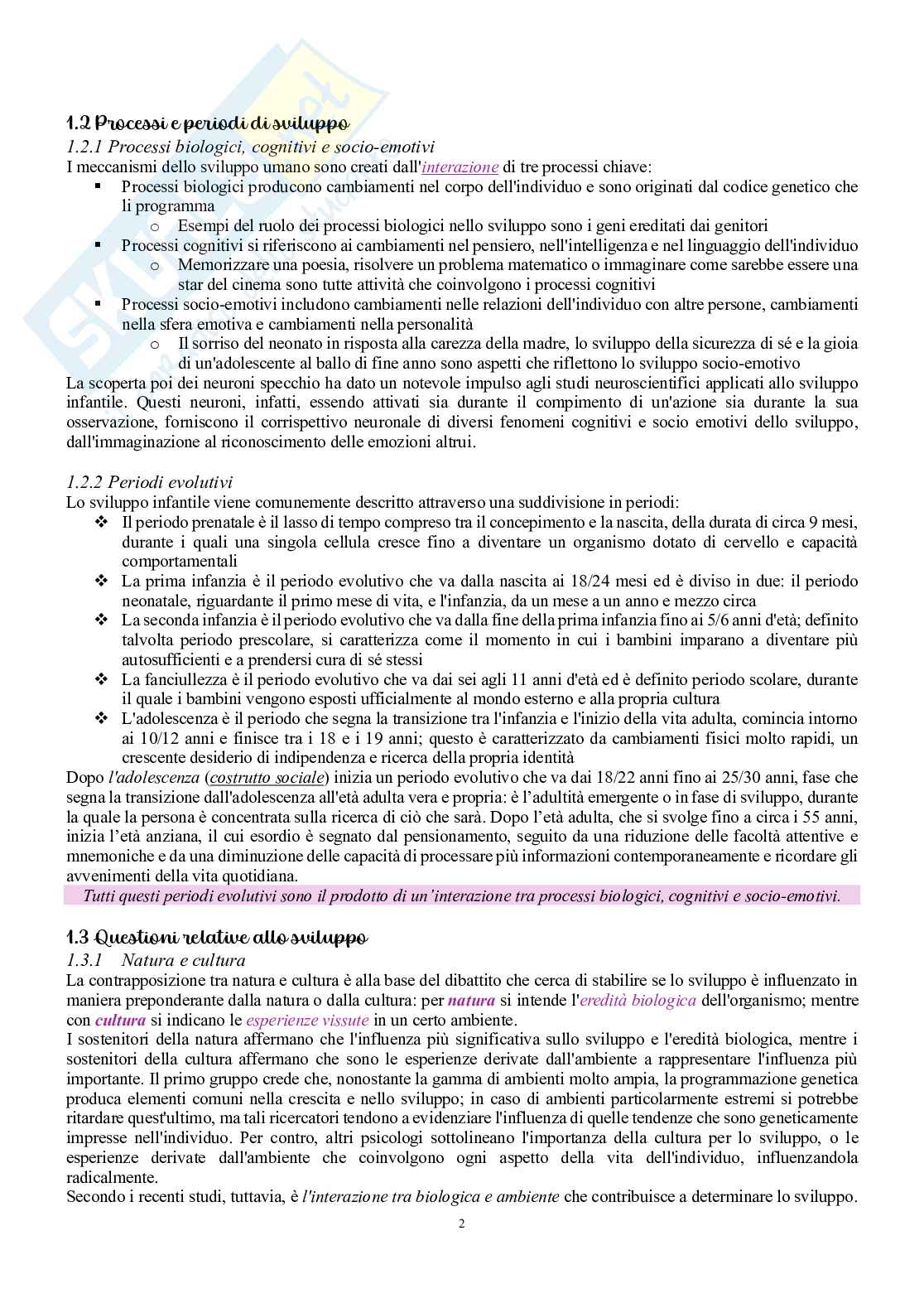 Psicologia dello sviluppo e dell’educazione  Pag. 2