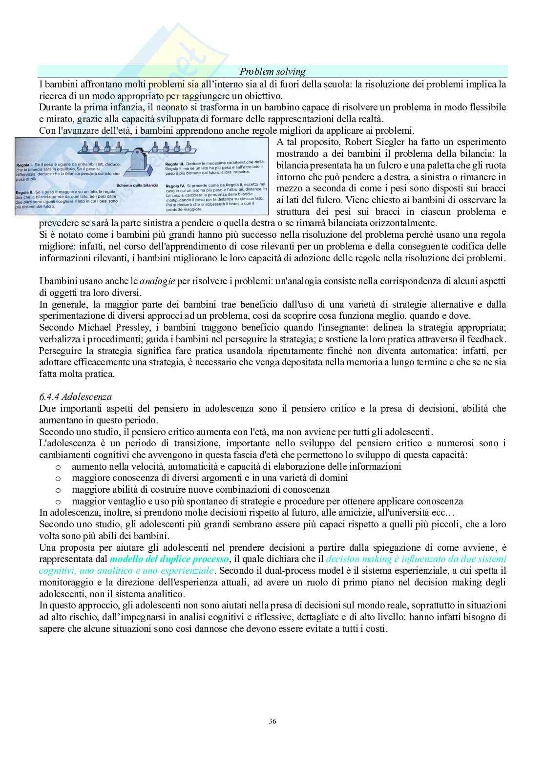 Psicologia dello sviluppo e dell’educazione  Pag. 36