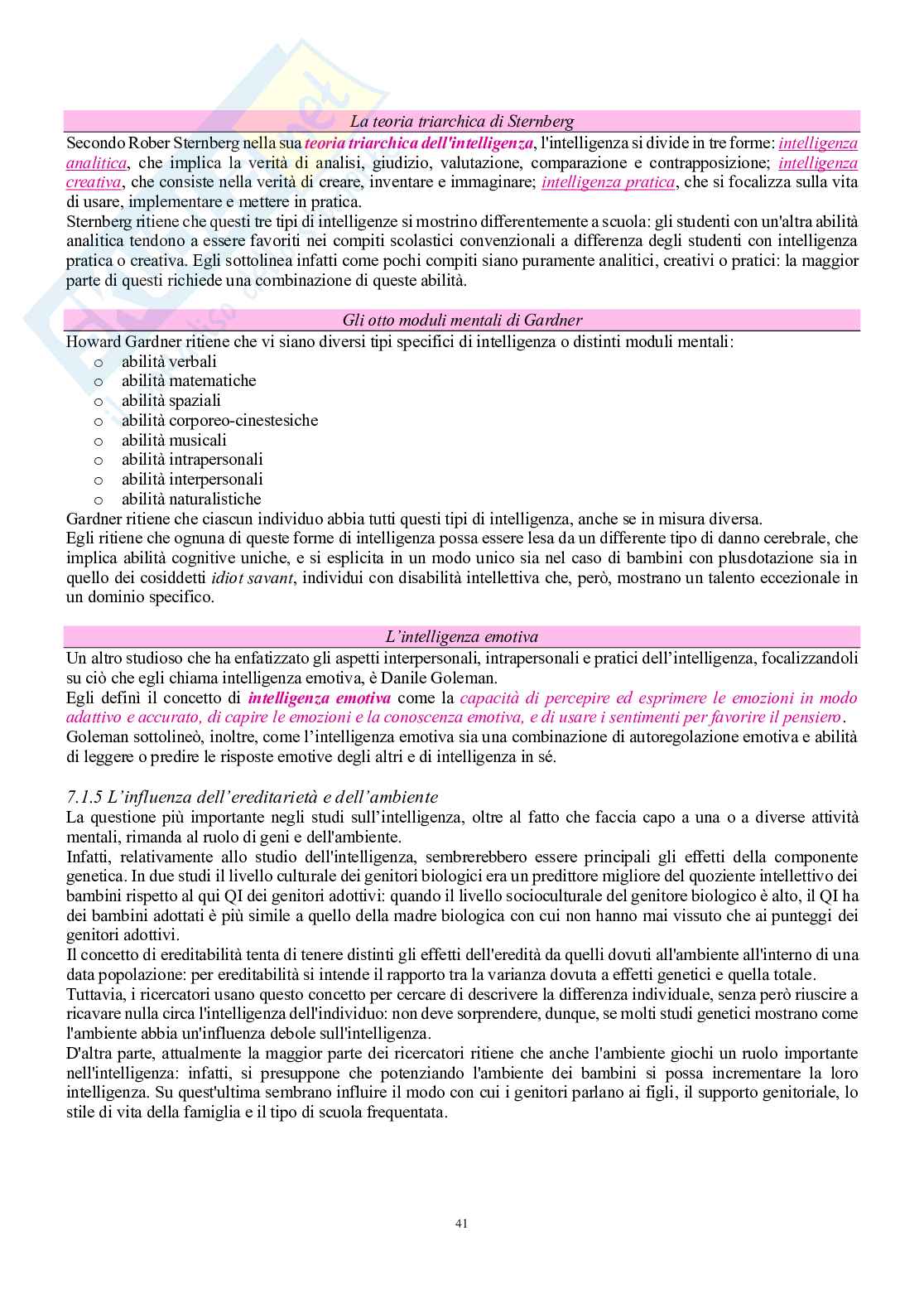Psicologia dello sviluppo e dell’educazione  Pag. 41