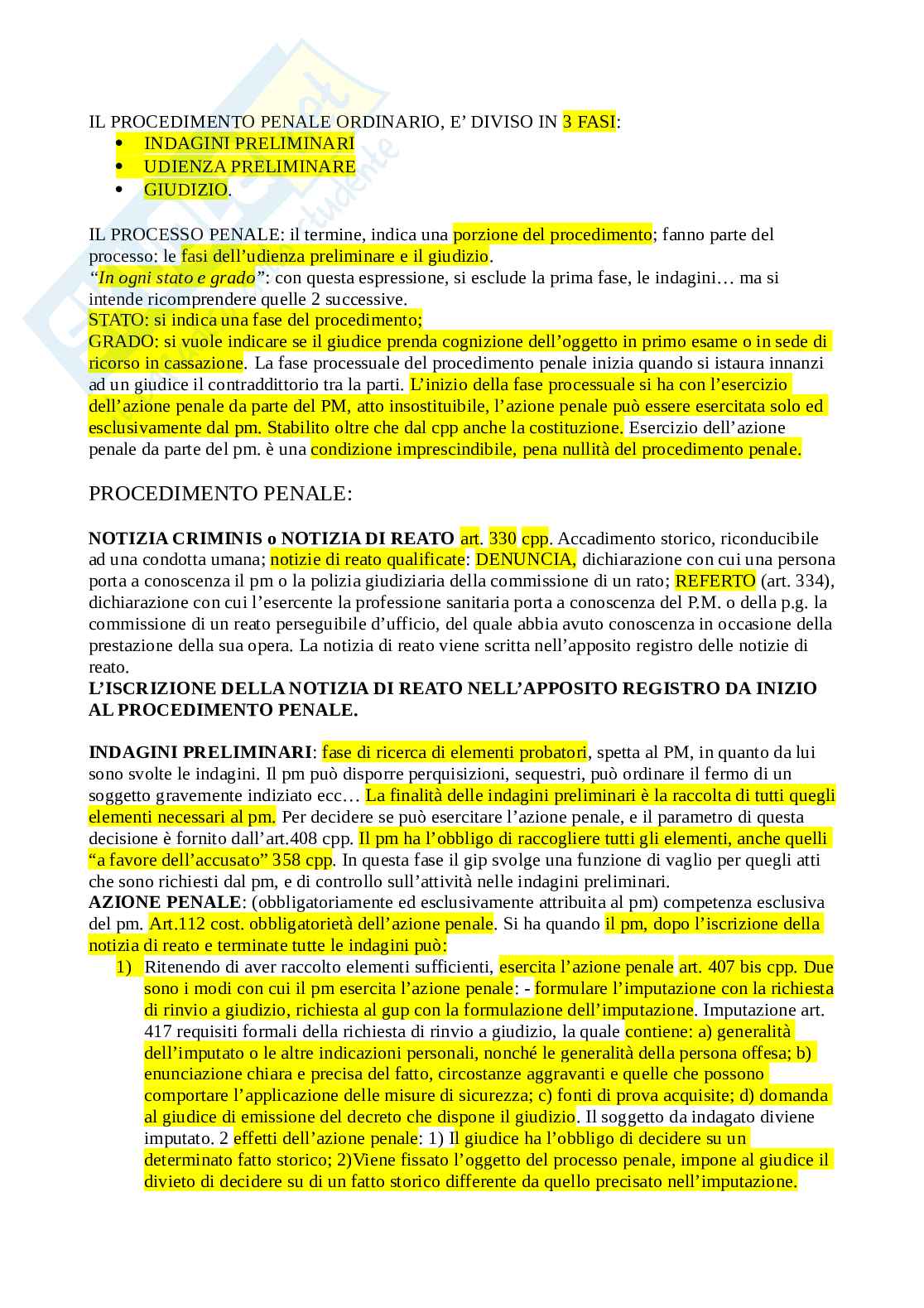 Diritto processuale penale  Pag. 6