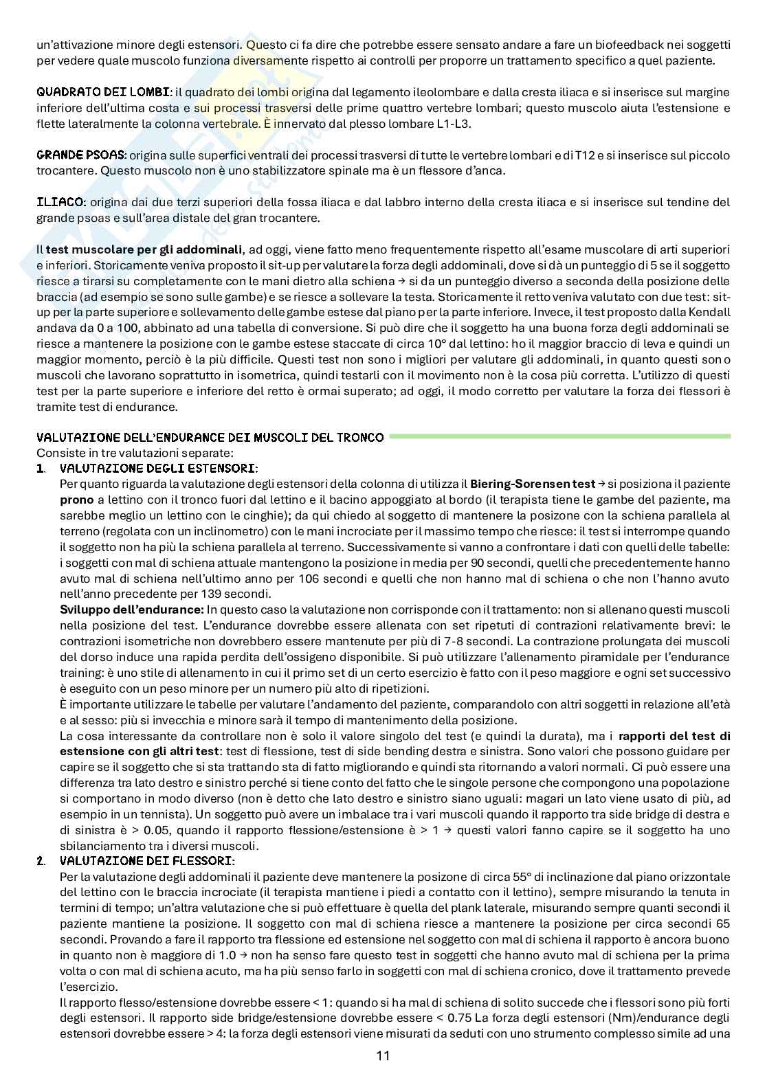 Appunti di Rieducazione nei disordini assiali e posturali Pag. 11