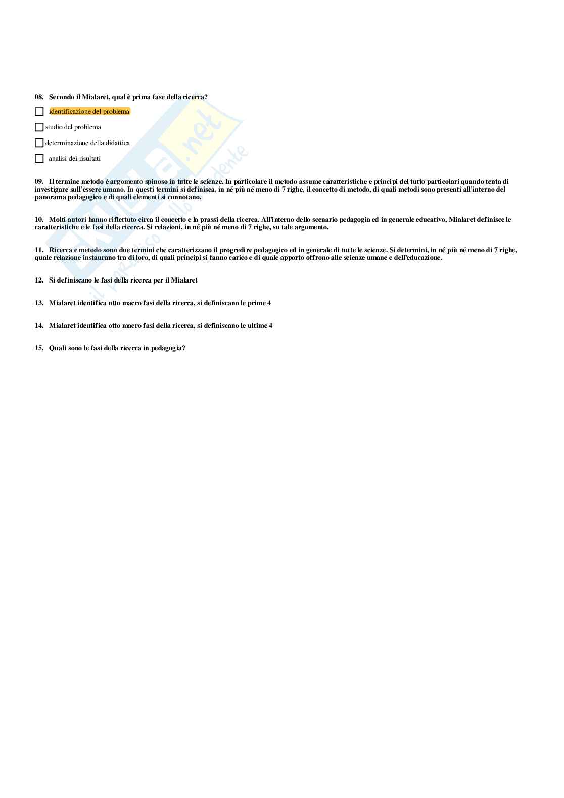 Paniere Pedagogia generale e sociale  (2026) - Risposte multiple corrette Pag. 26