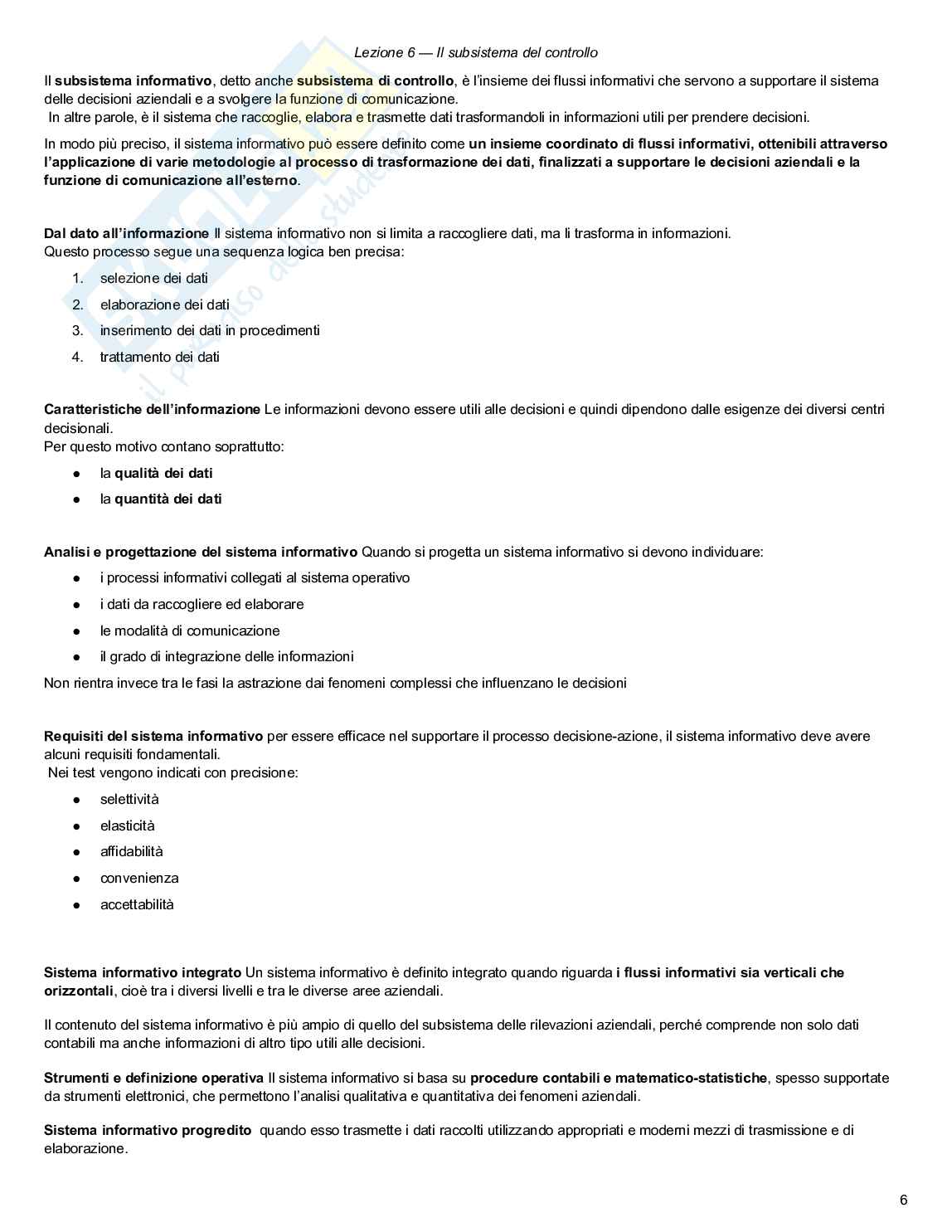 Metodologie e determinazioni quantitative d'azienda Pag. 6