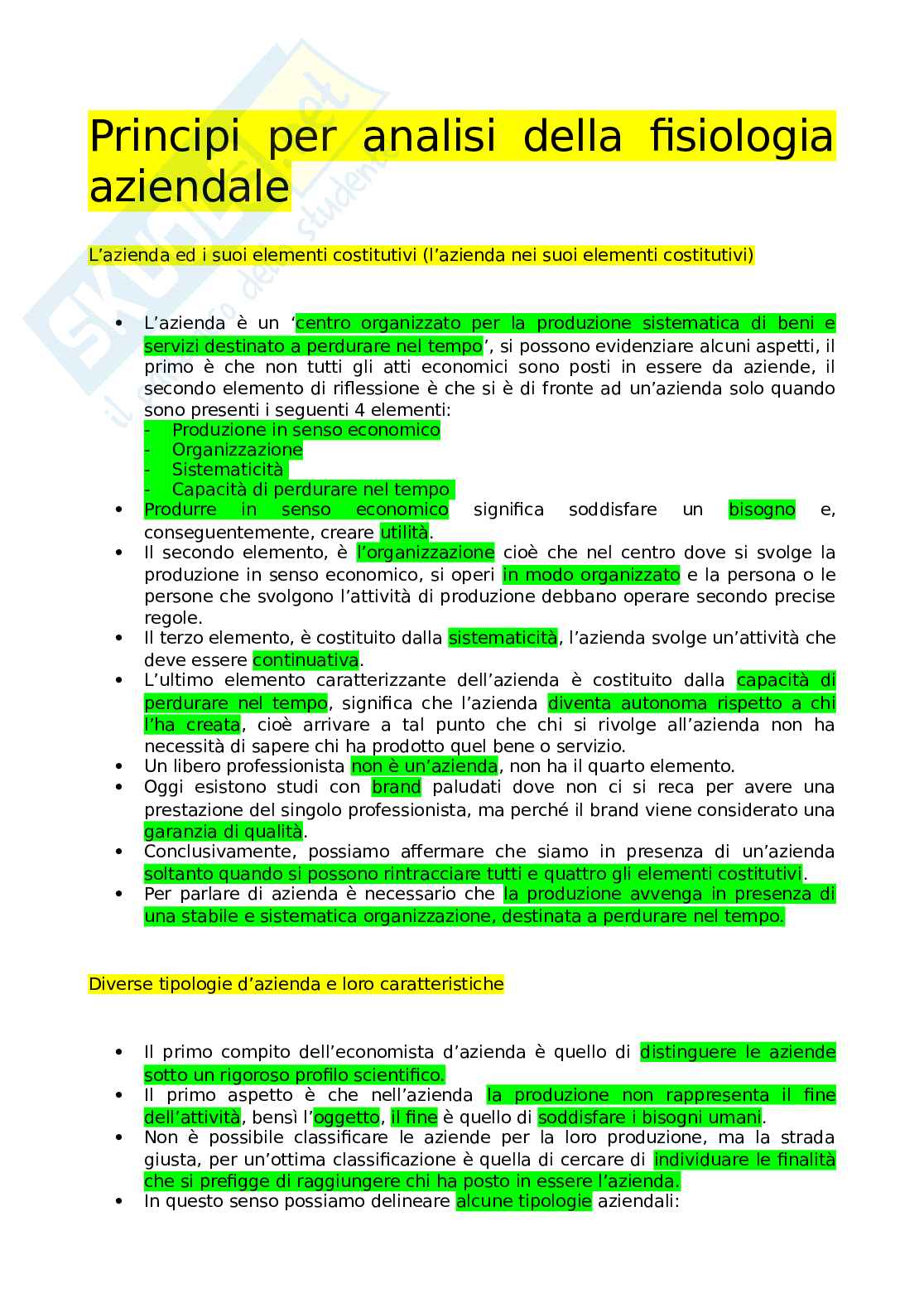 Appunti Economia aziendale  Pag. 1