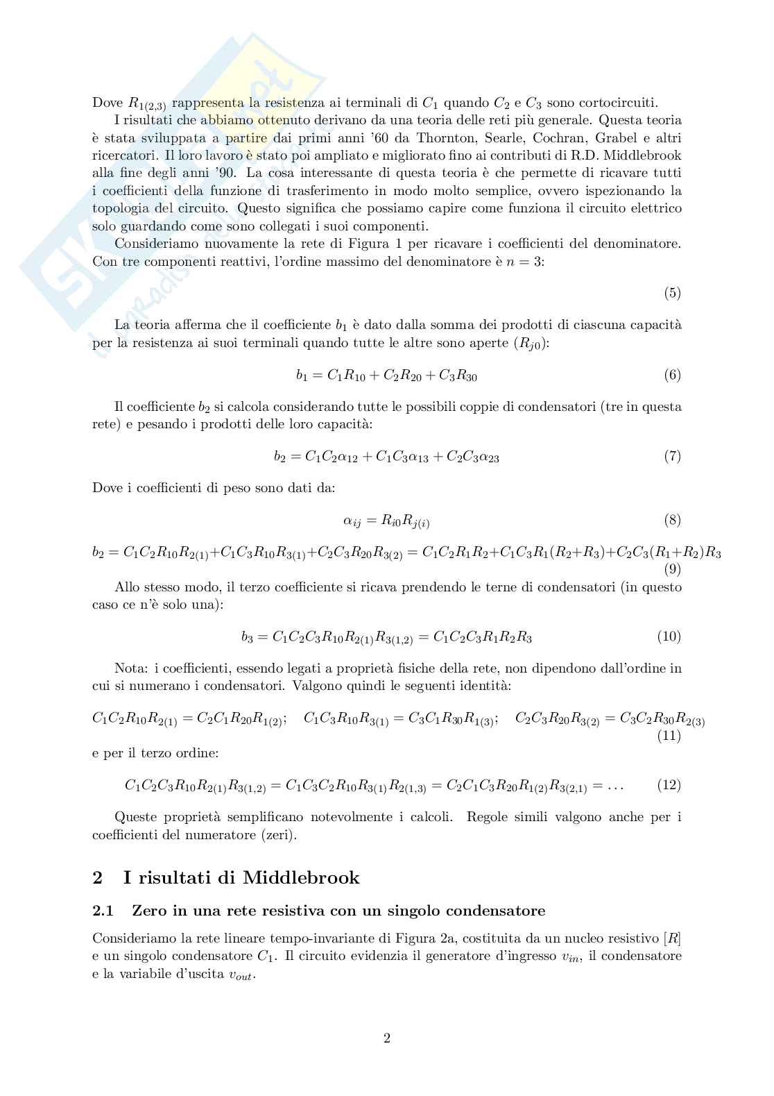 Appunti di Elettronica I su metodo delle costanti Pag. 2