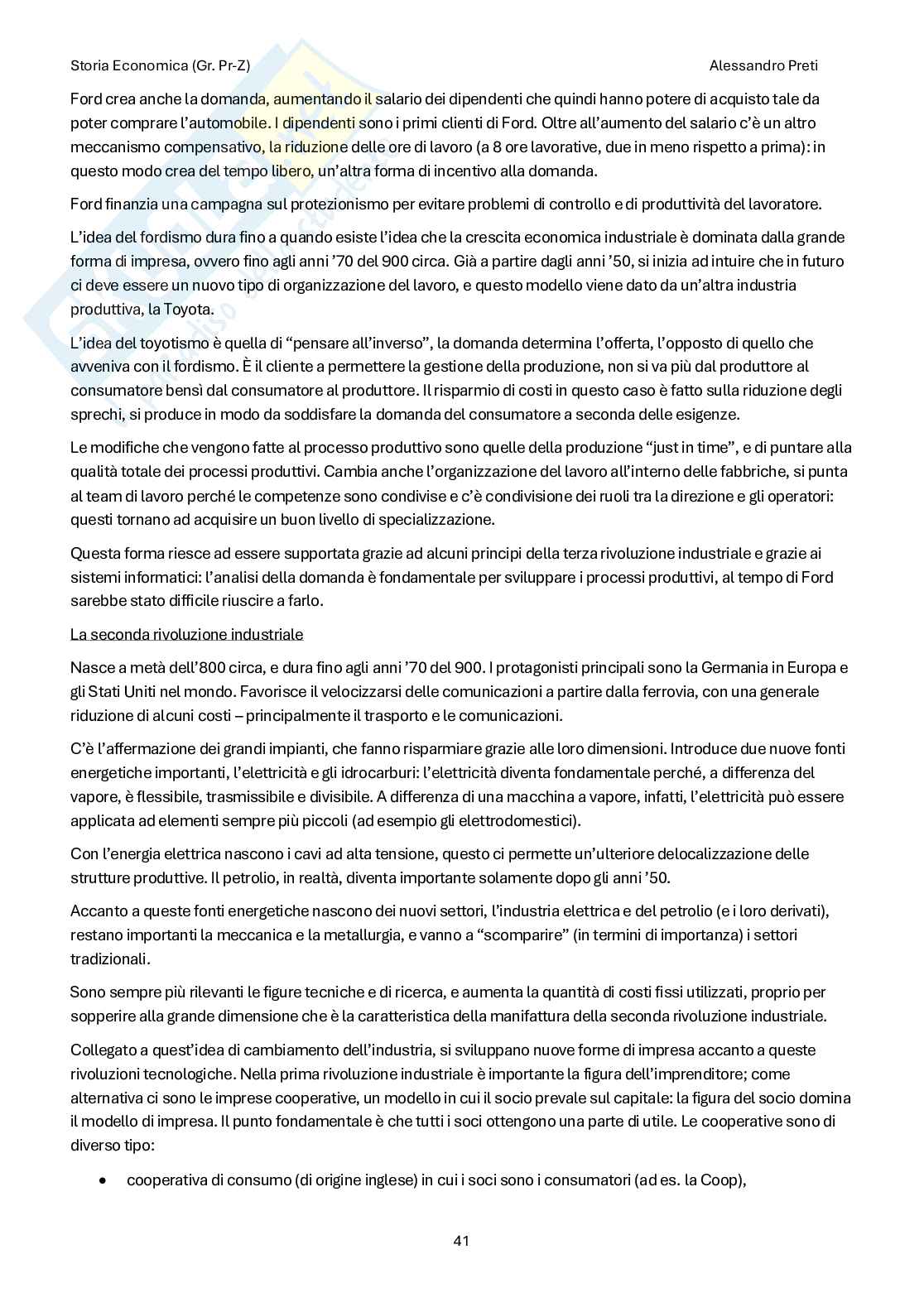 Storia economica– Appunti completi, 121 pagine Pag. 41