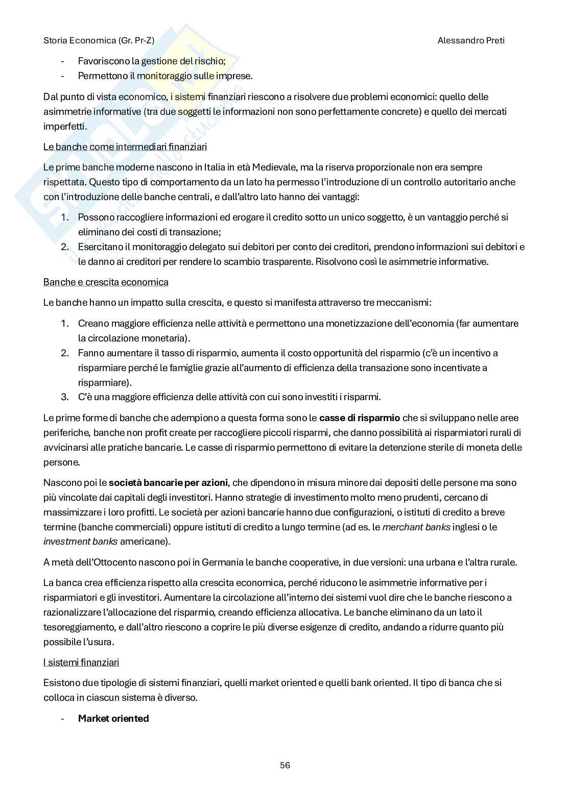 Storia economica– Appunti completi, 121 pagine Pag. 56