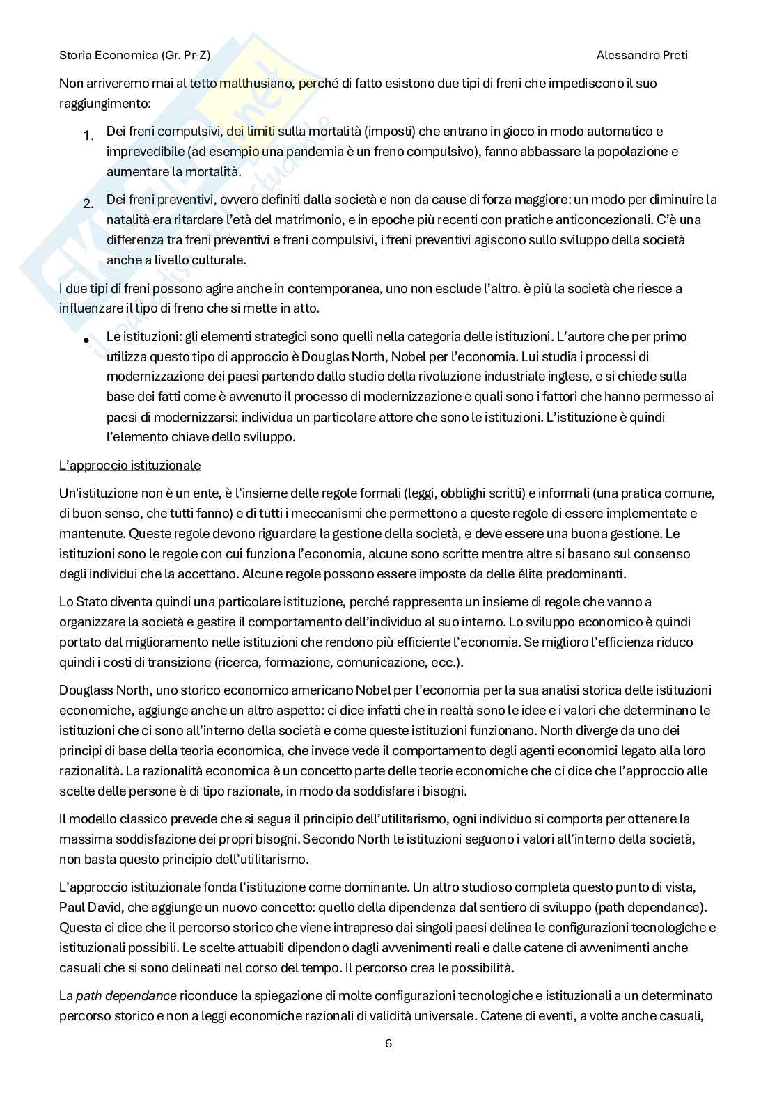 Storia economica– Appunti completi, 121 pagine Pag. 6