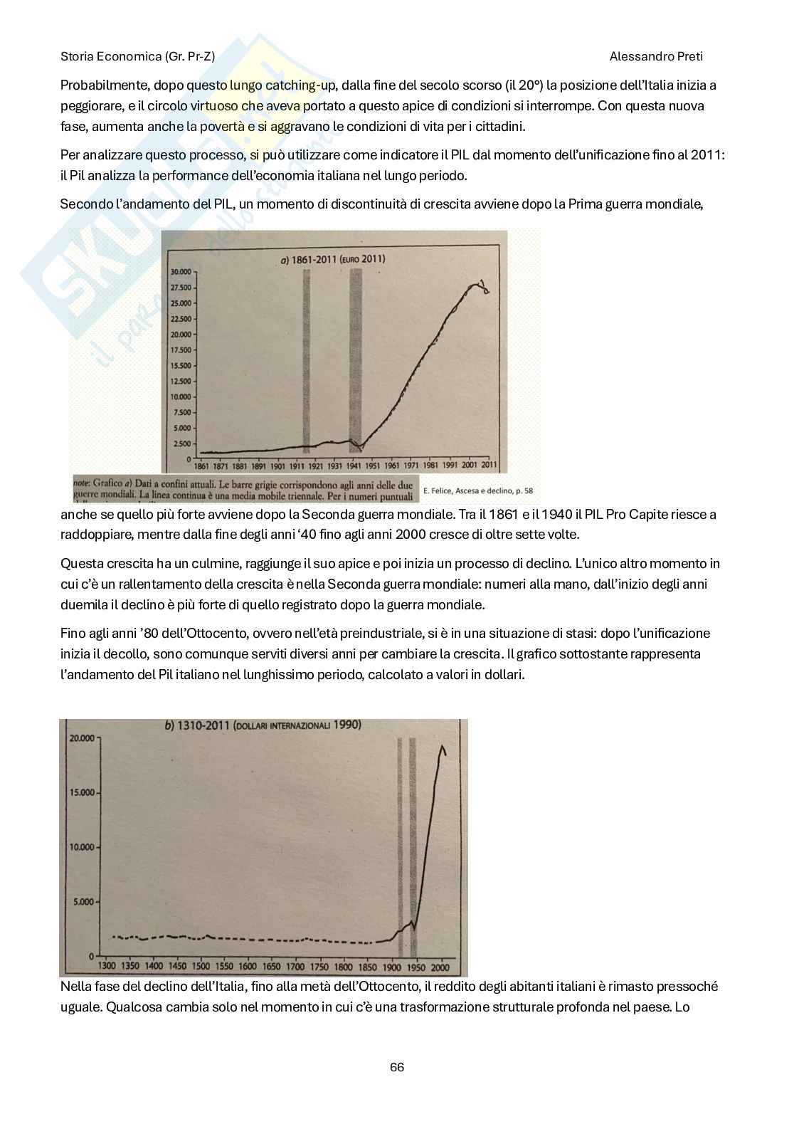 Storia economica– Appunti completi, 121 pagine Pag. 66