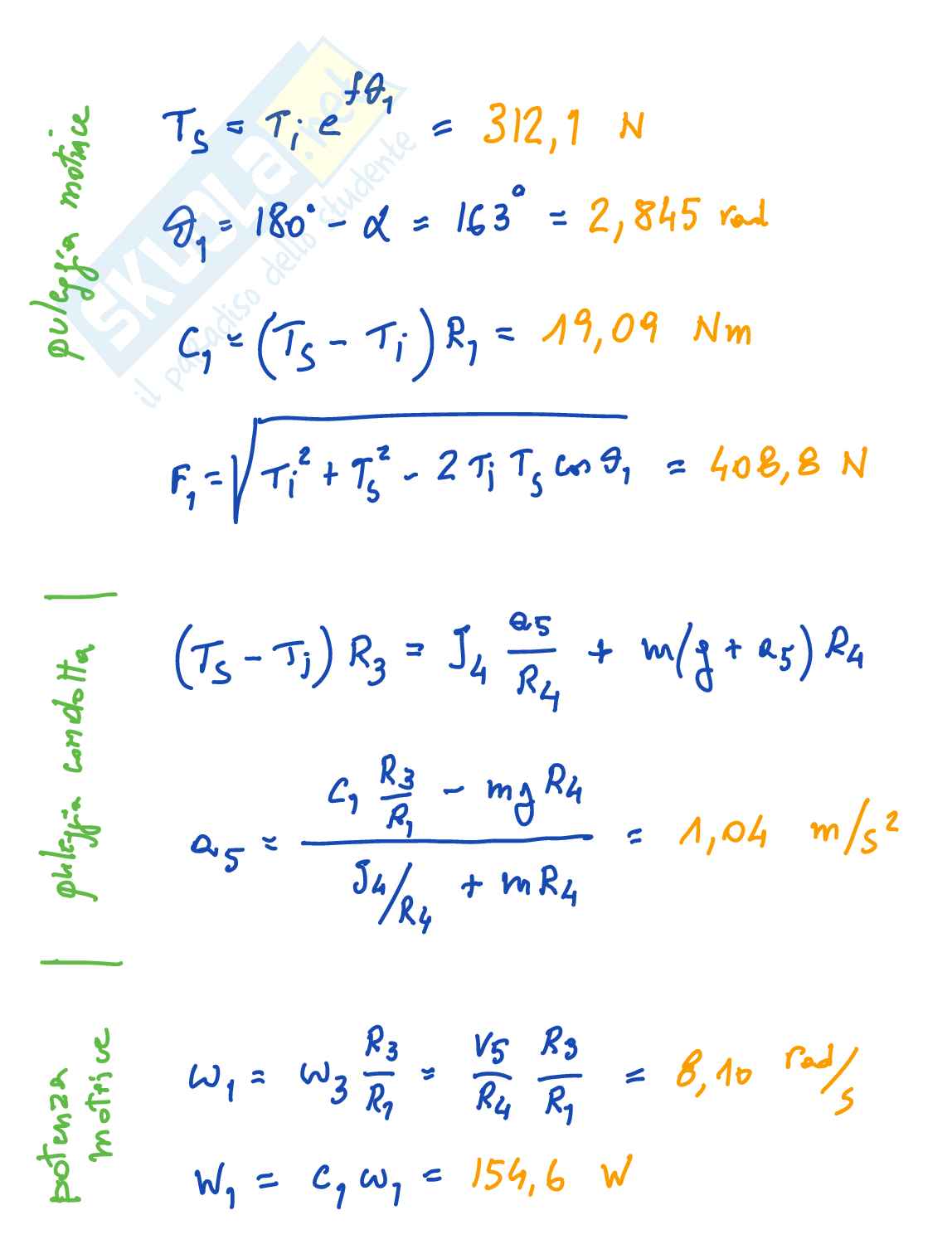 Temi d'esame Meccanica delle macchine Pag. 2