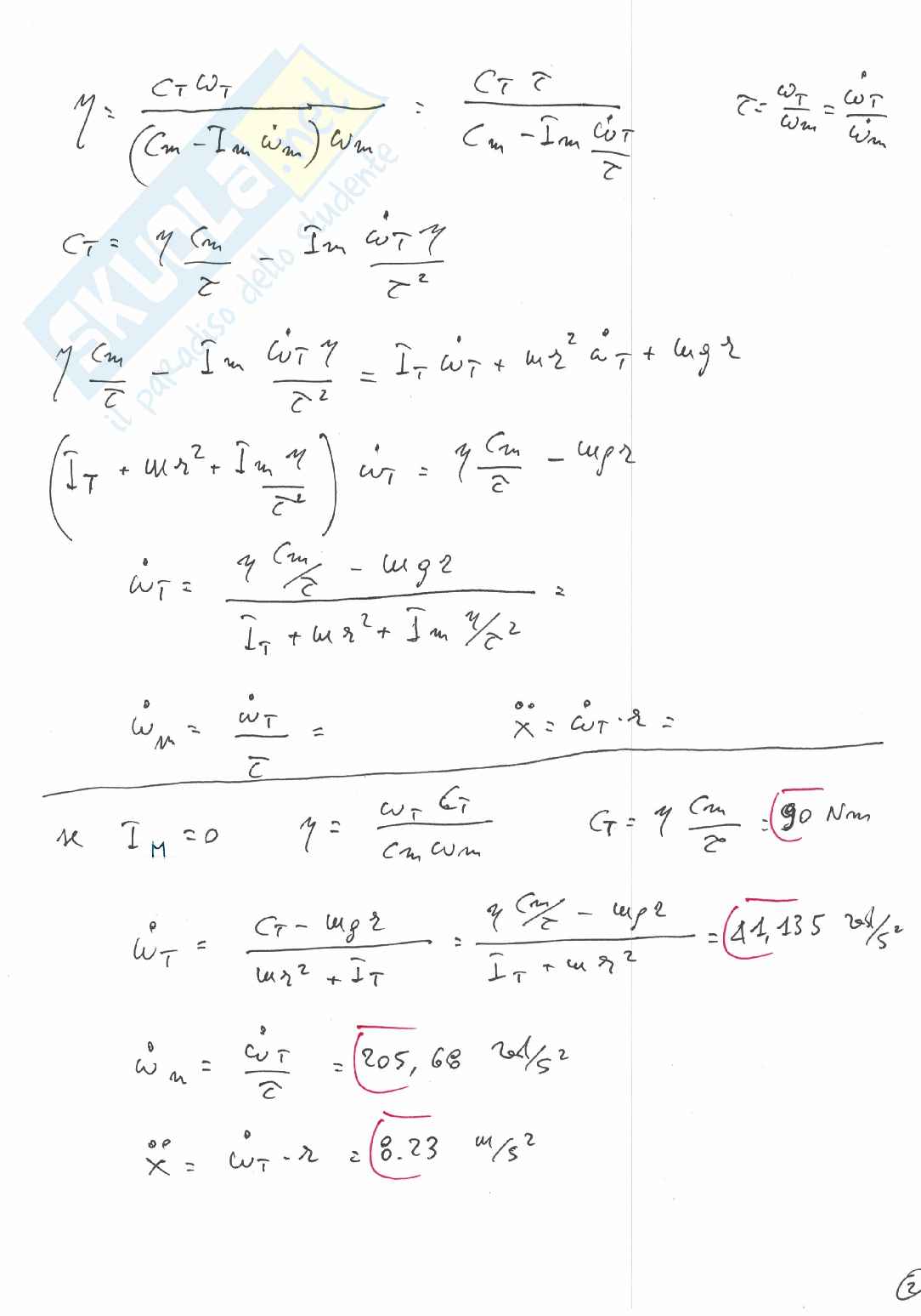 Temi d'esame Meccanica delle macchine Pag. 56