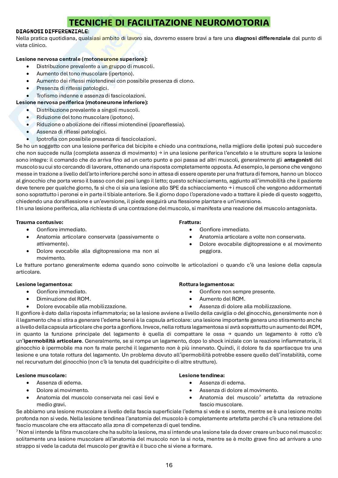 Tecniche di facilitazione neuromotoria Pag. 16