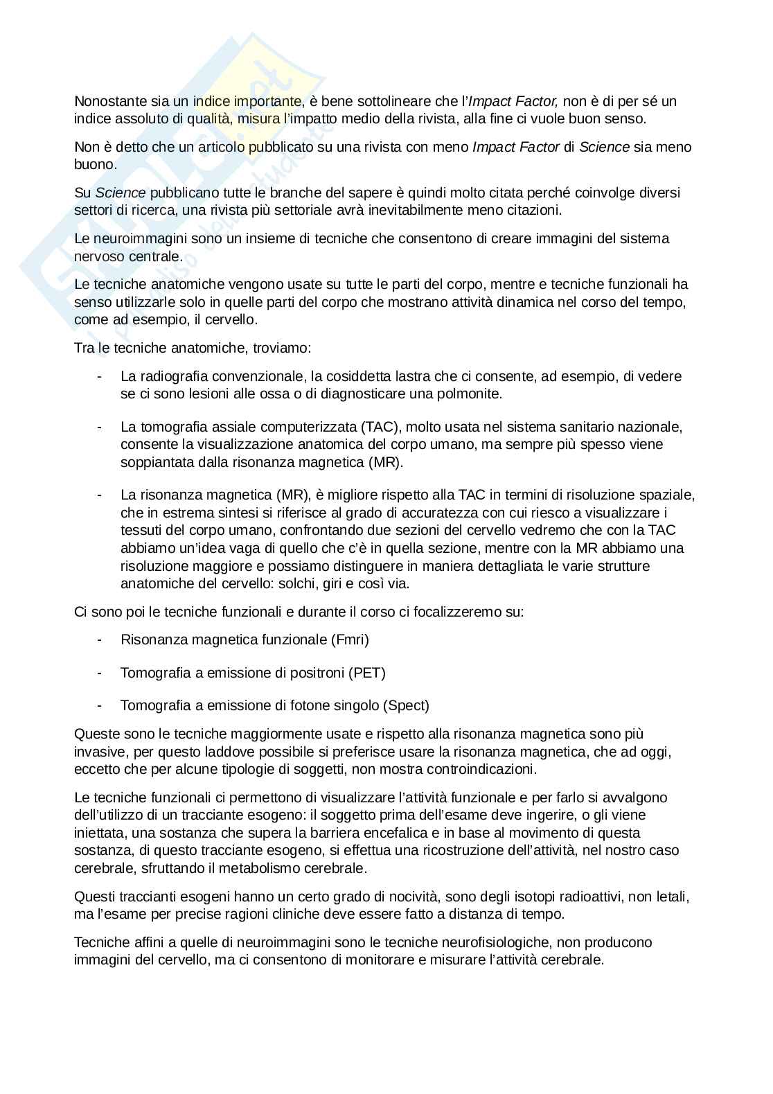 Appunti esame Valutazione del funzionamento cognitivo tramite neuroimaging Pag. 6