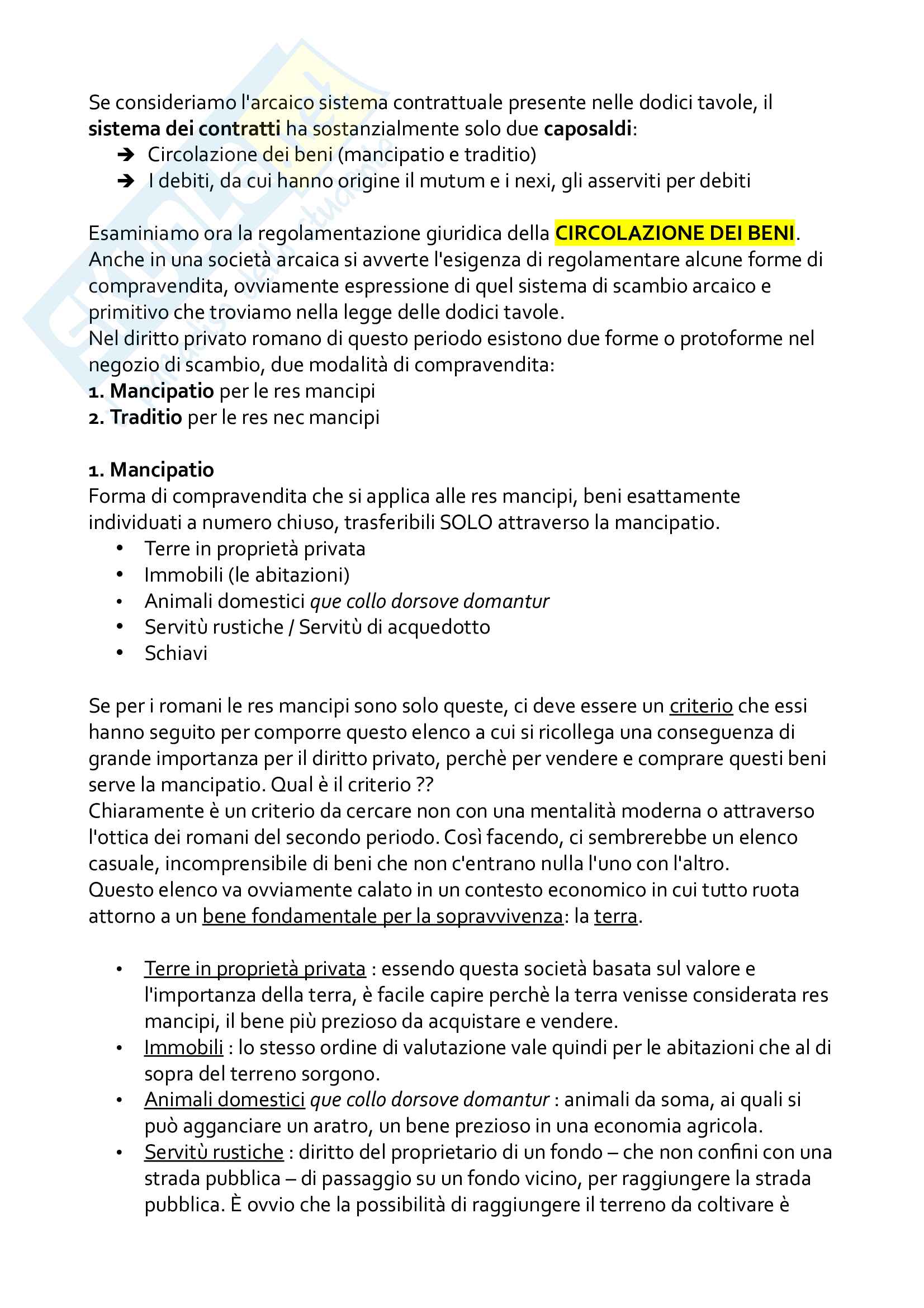 Riassunto esame Istituzioni di diritto romano, prof. Pesaresi, libro consigliato Diritto privato economia e società nella storia di Roma di Serrao e Diritto privato romano, Lovato, Puliatti, Solidoro Pag. 26