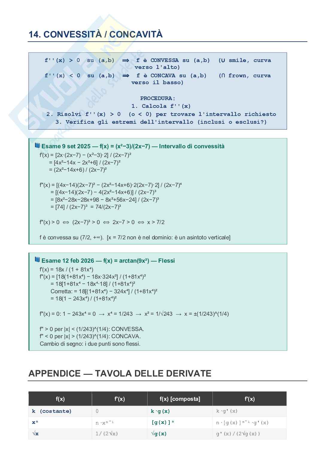 Matematica per biologia: formulario salva-esame + temi d'esame 2025/2026 svolti  Pag. 16
