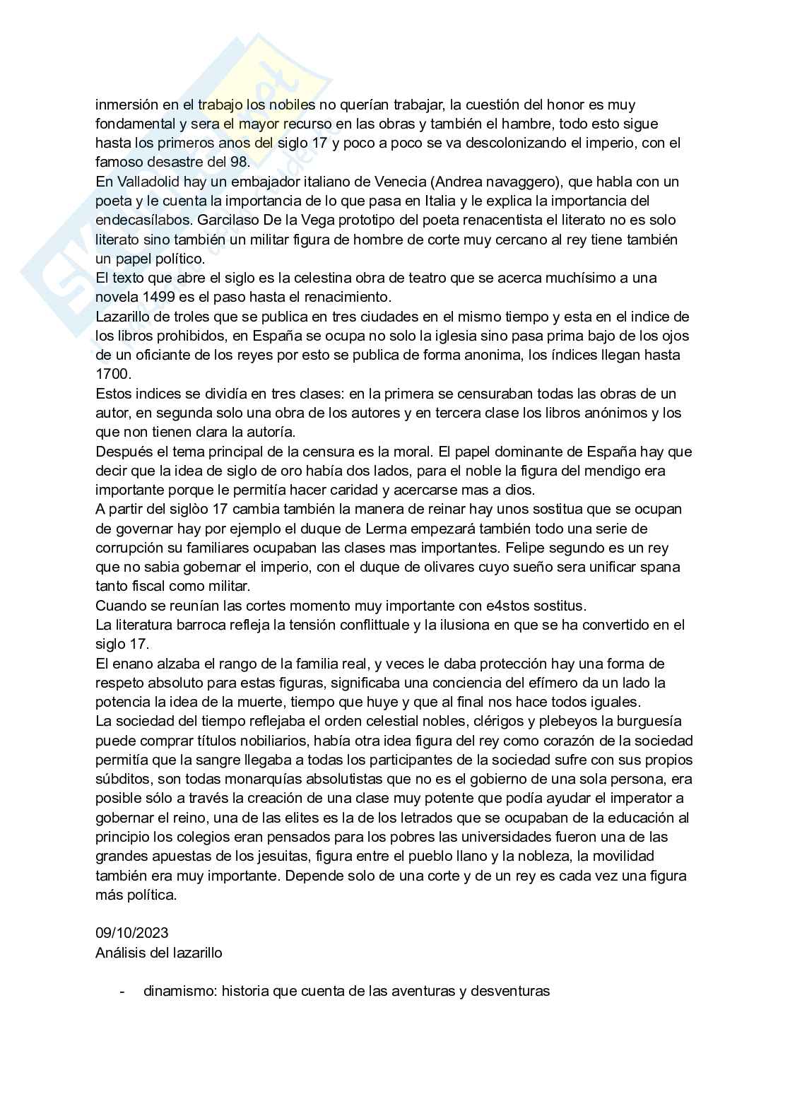 Appunti di Letteratura spagnola 2 Pag. 2