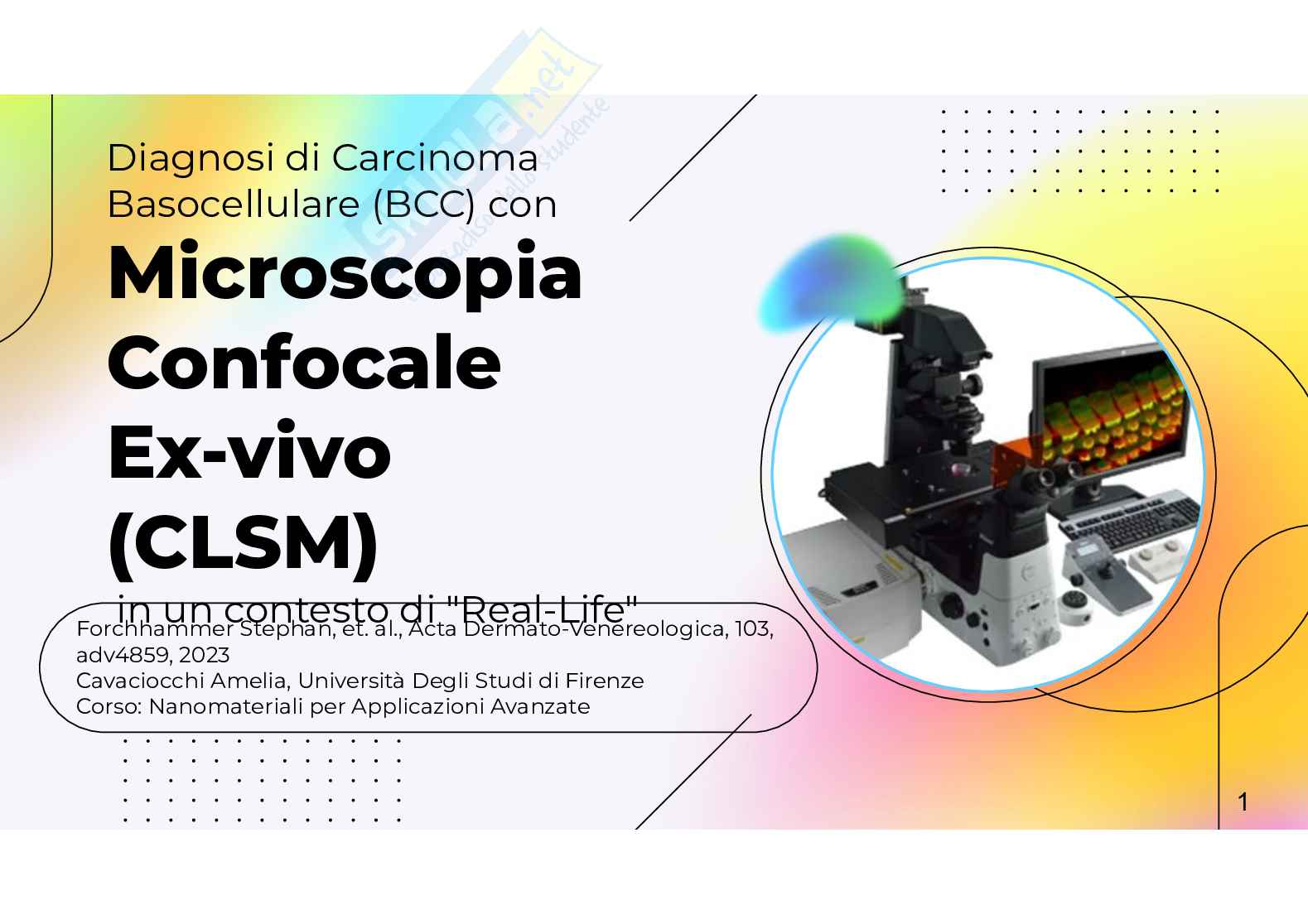 Presentazione PowerPoint di Nanomateriali per applicazione avanzate Pag. 1