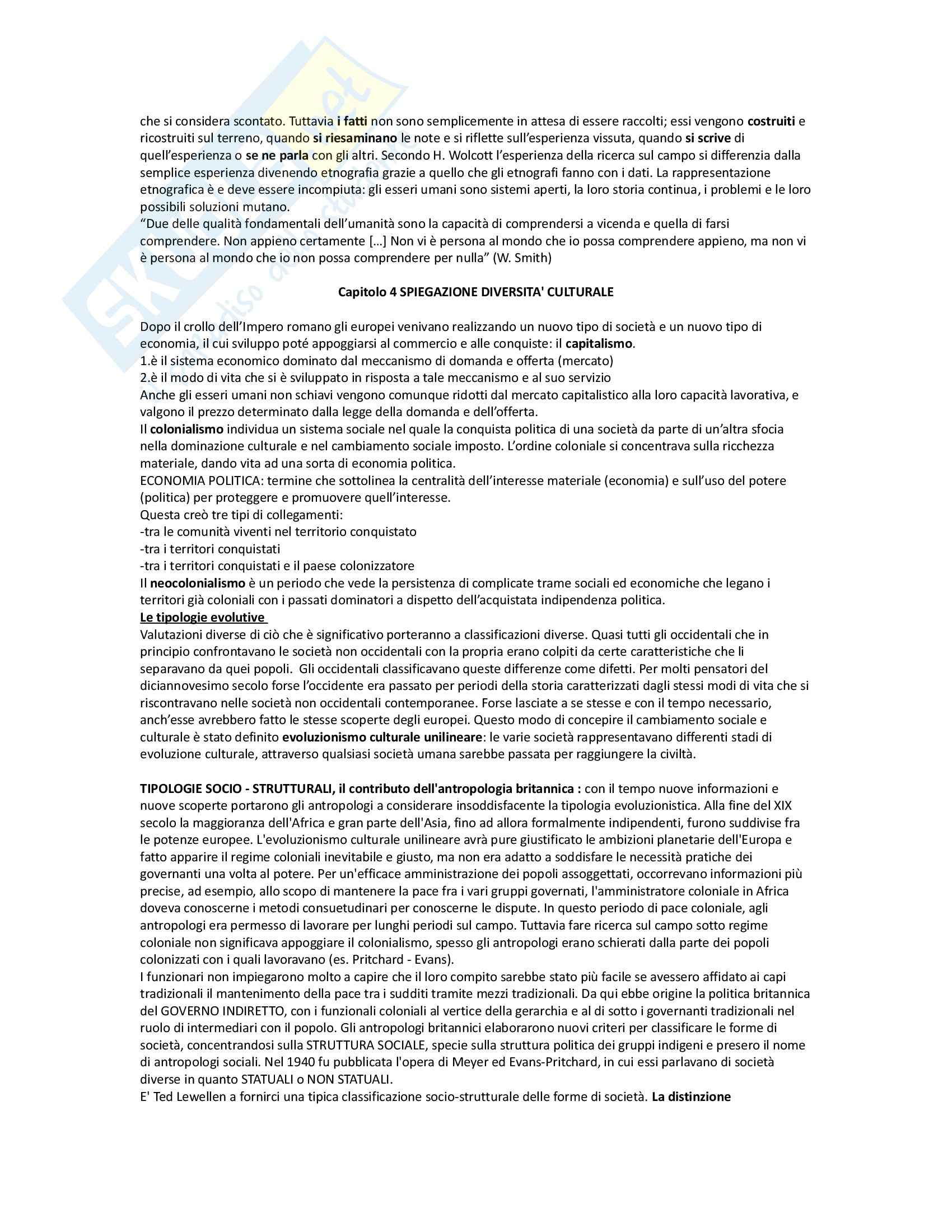 Riassunto esame, prof. Ligi, libro consigliato Antropologia culturale di Schultz e Lavenda Pag. 6
