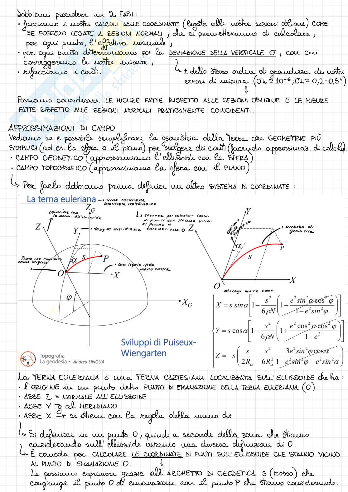 Appunti della parte di Geodesia del corso di Topografia Pag. 16